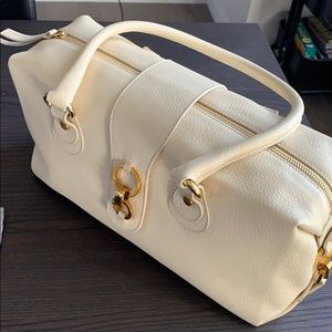 BrunoMagli offwhite leather handbag